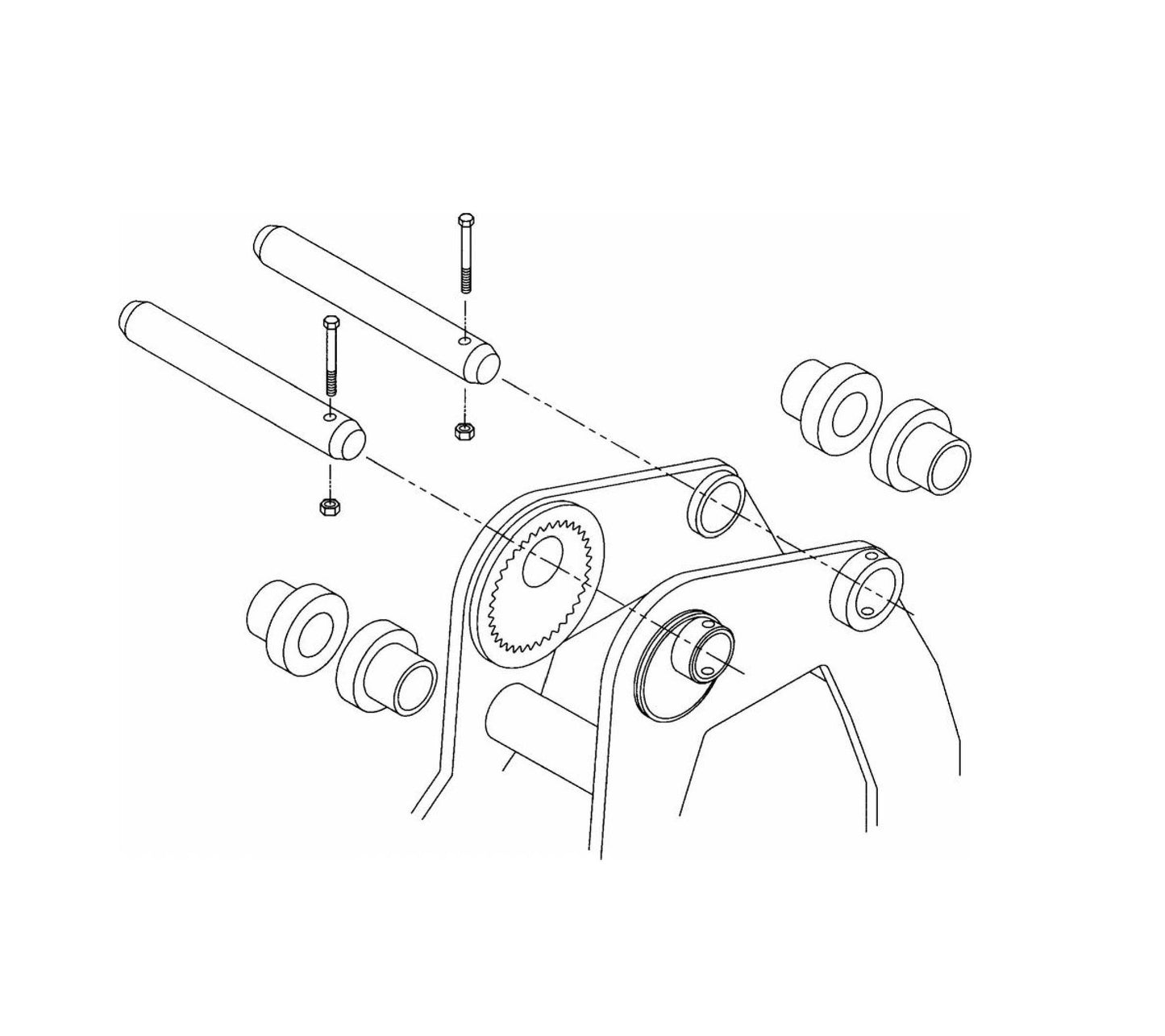 Mounting Pin Kit fig 3 Parts For HP65 II By FRD