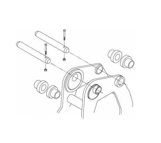 Mounting Pin Kit fig 3 Parts For HP65 II By FRD