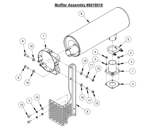 CC6566-3 Muffler Assembly