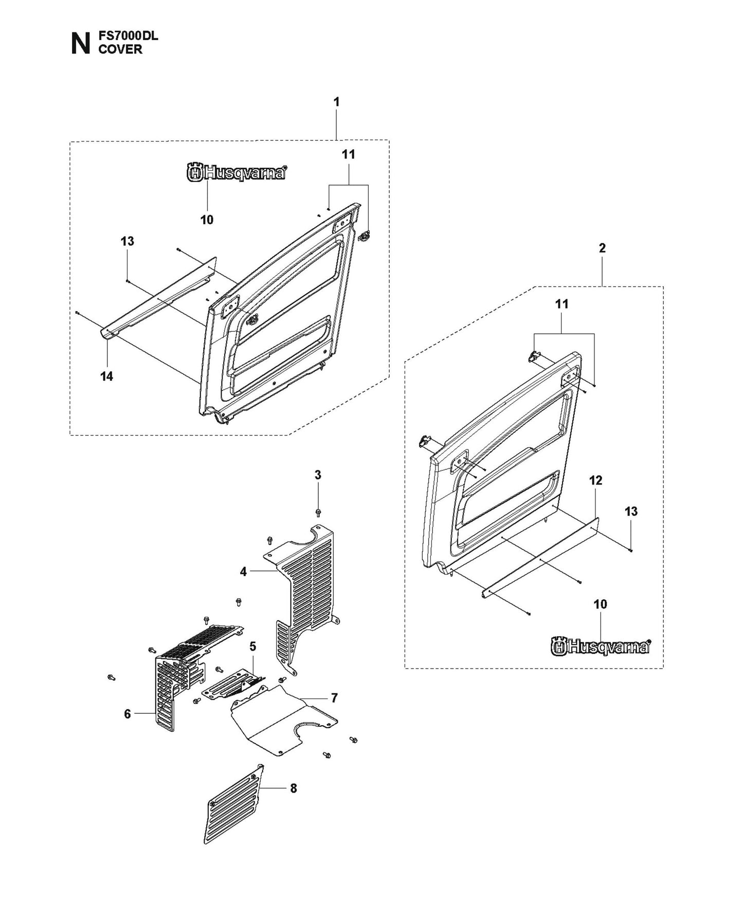 N-Cover Parts for FS7000 DL By Husqvarna