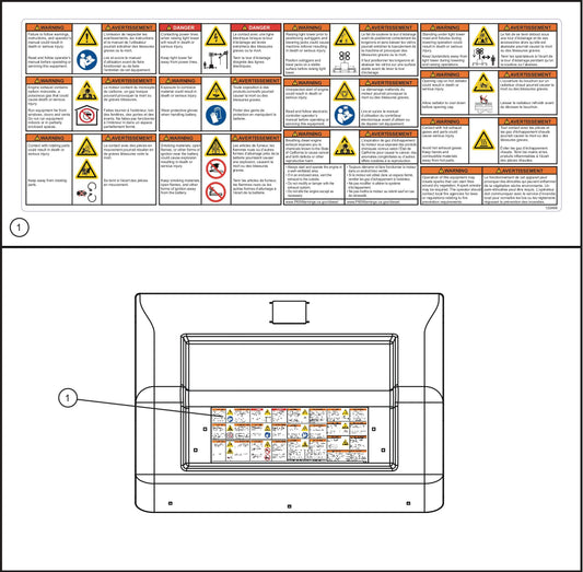 GR Series 6kW Night-Lite - Door Interior Decal Assembly Parts By Allmand
