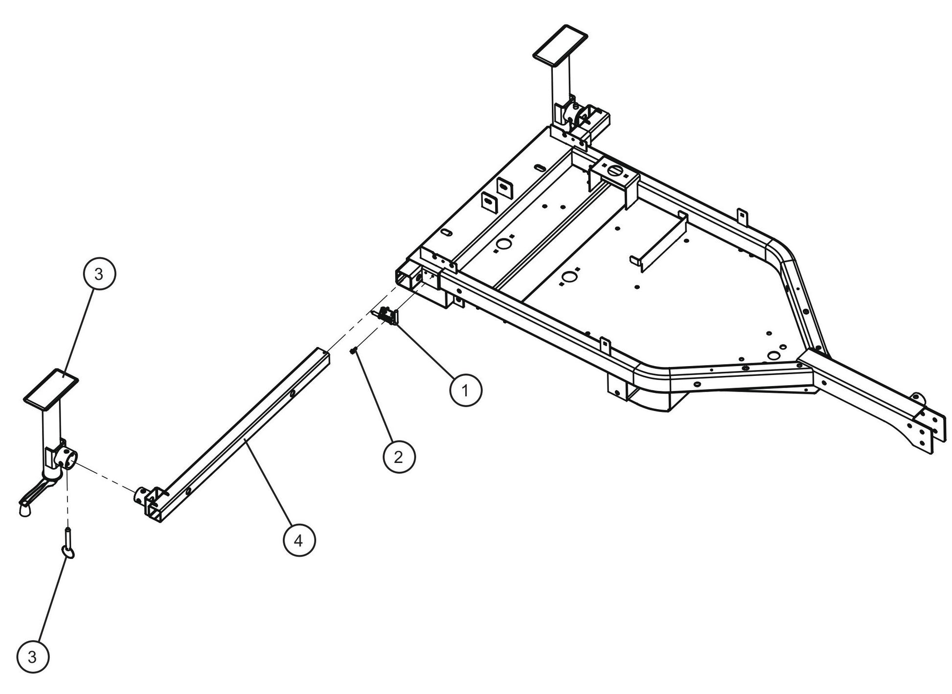 GR Series 6kW Night-Lite - Outriggers Assembly Parts By Allmand
