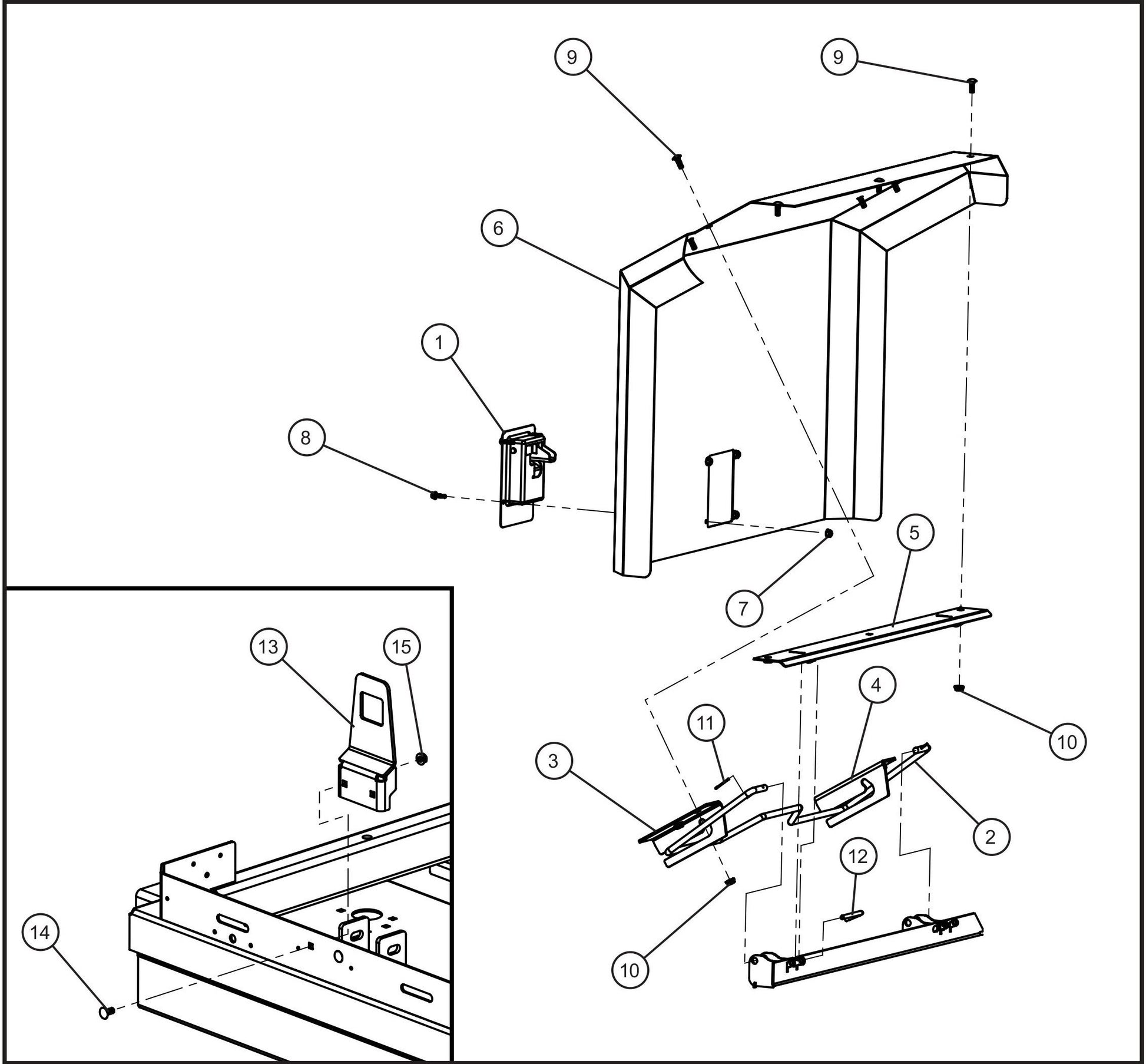 GR Series 6kW Night-Lite - Enclosure Door-I (Formed Door) Assembly Parts By Allmand