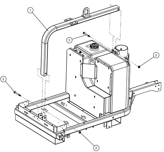 GR Series 6kW Night-Lite - Lift Bow Assembly Parts By Allmand