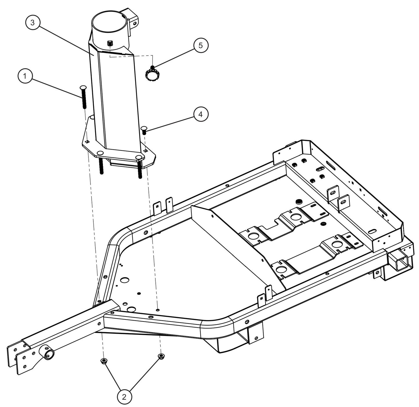 GR Series 6kW Night-Lite - Tower Pedestal Assembly Parts By Allmand