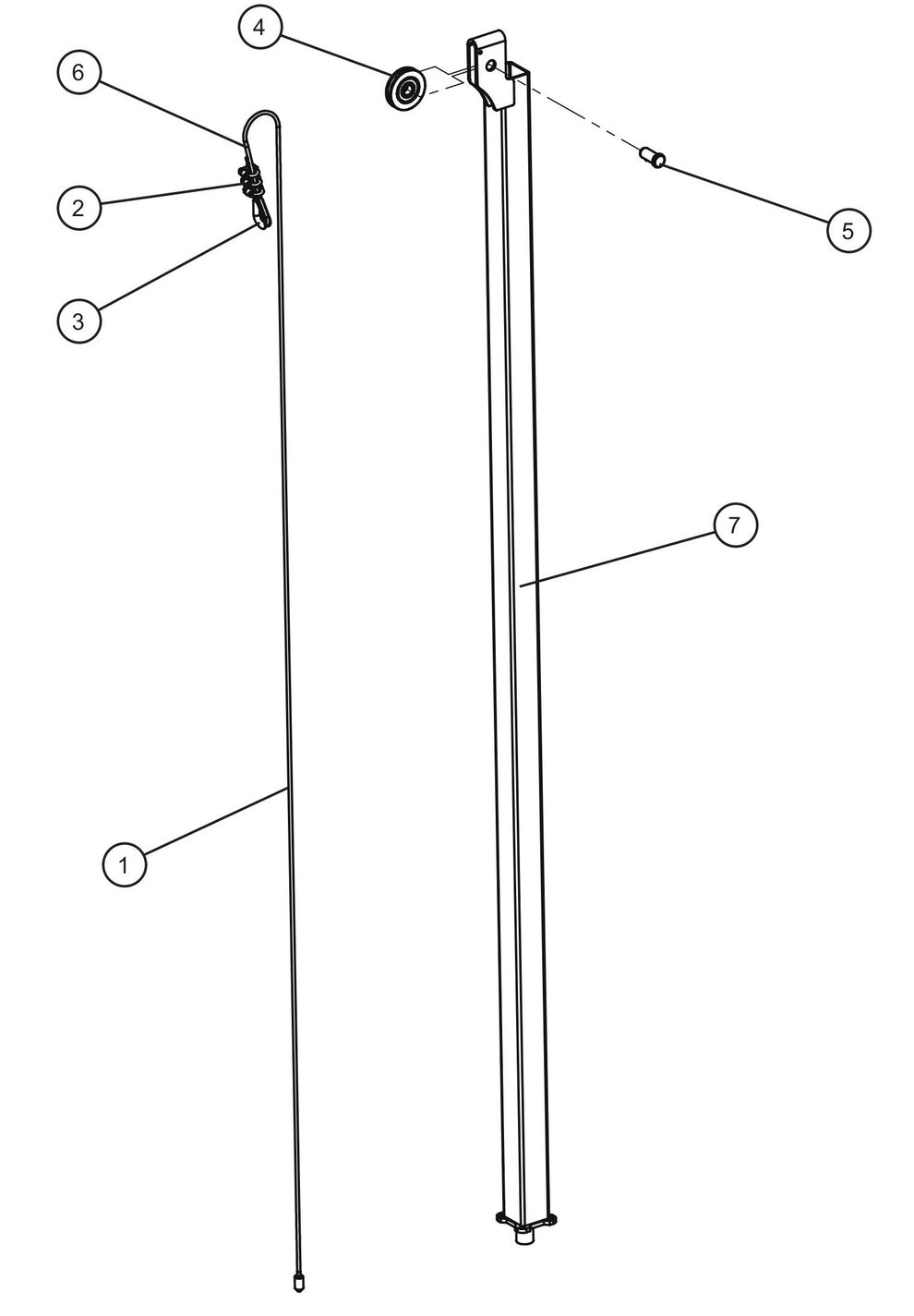 GR Series 6kW Night-Lite - Tower Section 3 Assembly Parts By Allmand