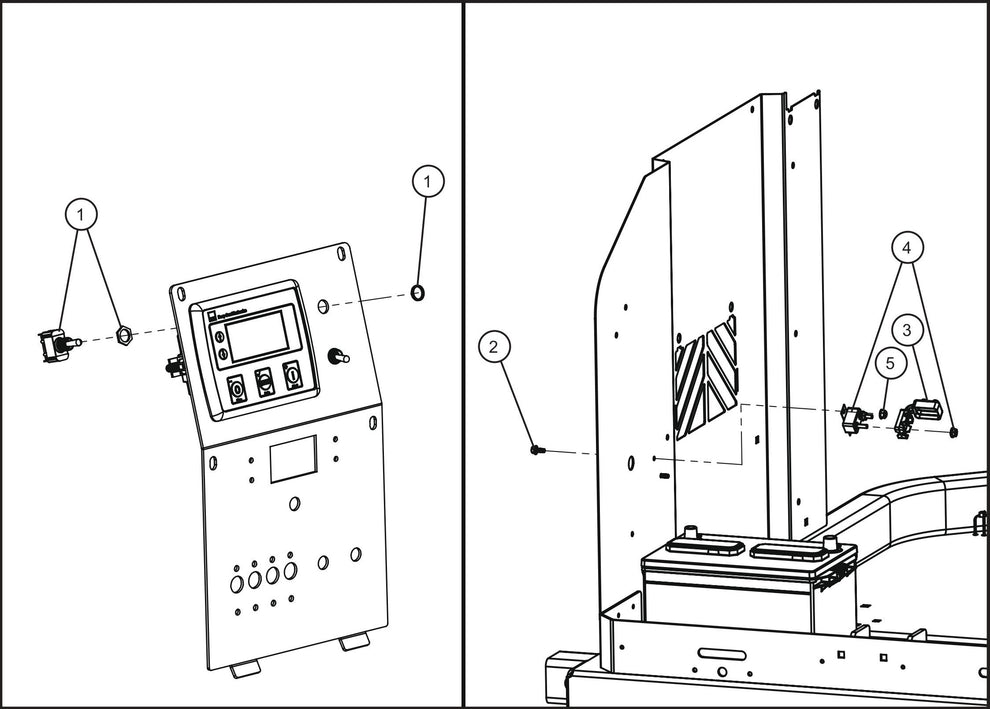 GR Series 6kW Night-Lite - Electric Winch Tower Switch and Breaker-II Assembly Parts By Allmand
