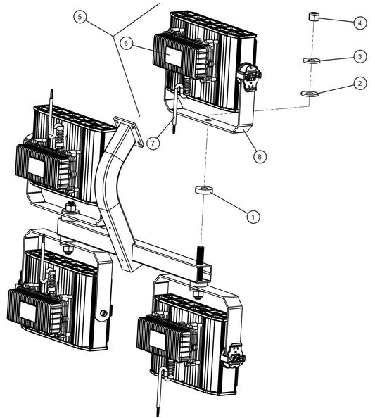 GR Series 6kW Night-Lite - 350W LED Lighting Assembly Parts By Allmand