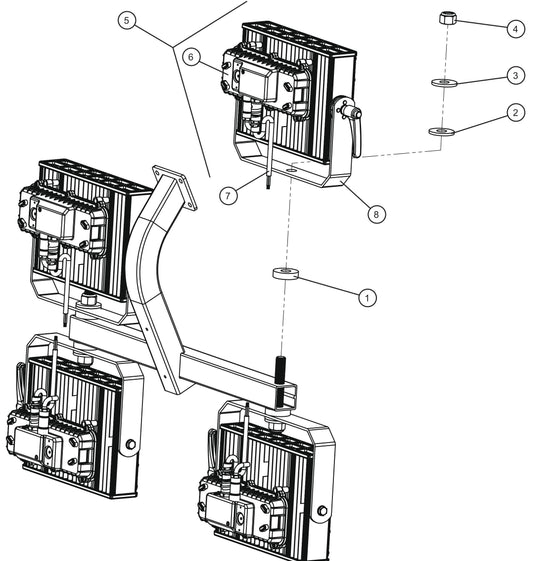 GR Series 6kW Night-Lite - 250W LED Lighting Assembly Parts By Allmand
