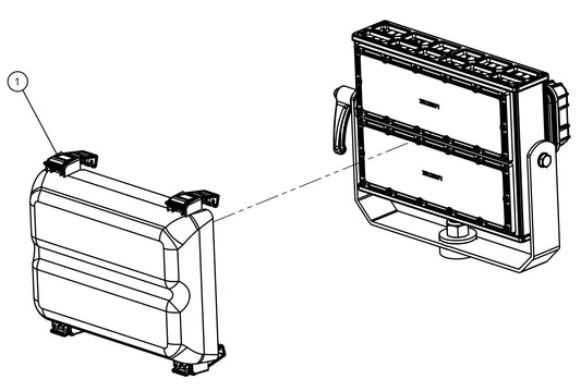 GR Series 6kW Night-Lite - 250W LED Light Diffuser Assembly Parts By Allmand
