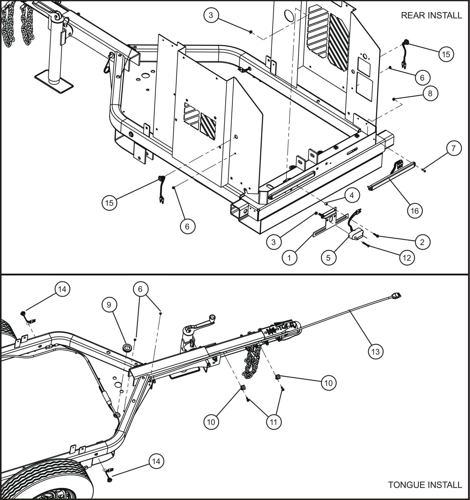 GR Series 6kW Night-Lite - Trailer Lighting Assembly Parts By Allmand
