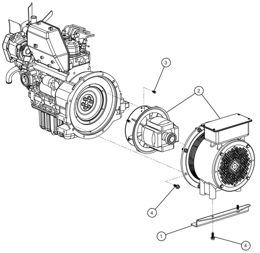 GR Series 6kW Night-Lite - Marathon 6kW 60Hz 201 Series Generator Assembly Parts By Allmand