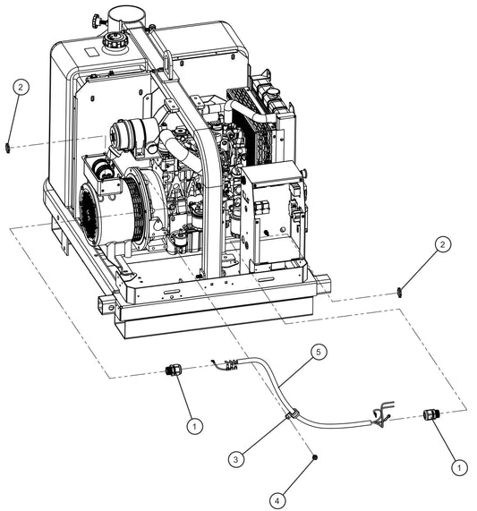 GR Series 6kW Night-Lite - 10/4 Generator Cord Assembly Parts By Allmand