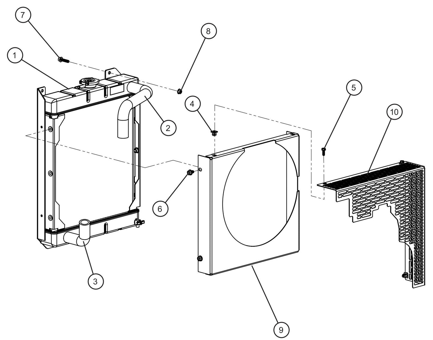 GR Series 6kW Night-Lite - Kubota D1005 Diesel Engine (3 of 3) Assembly Parts By Allmand