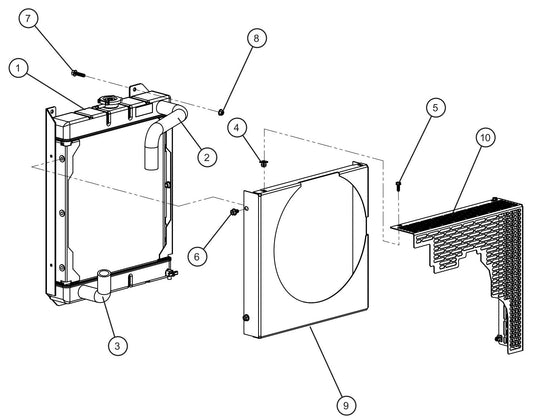 GR Series 6kW Night-Lite - Kubota D1005 Diesel Engine (3 of 3) Assembly Parts By Allmand