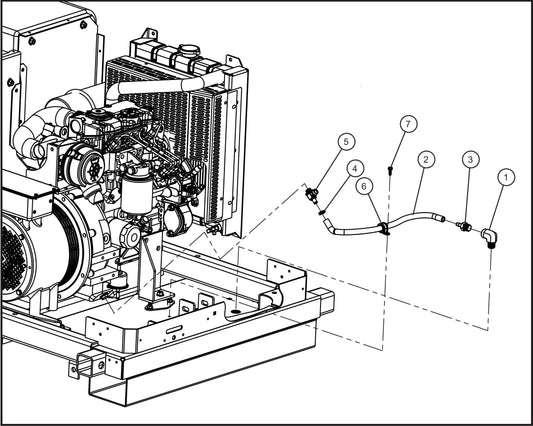 GR Series 6kW Night-Lite - CAT C1.1 Remote Oil Drain Assembly Parts By Allmand