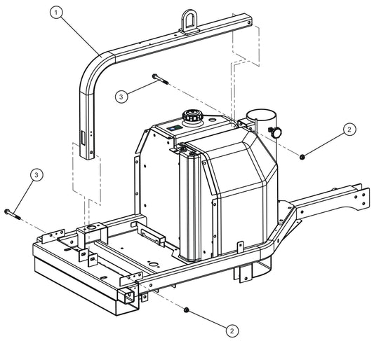 GR Series Night-Lite Air Cooled - Lift Bow Assembly Parts By Allmand