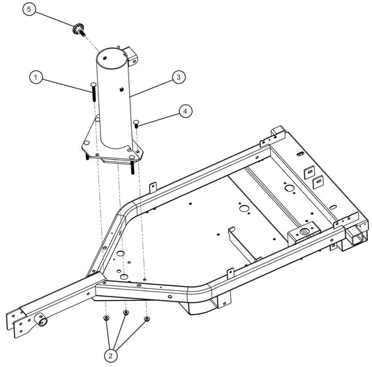 GR Series Night-Lite Air Cooled - Tower Pedestal Assembly Parts By Allmand