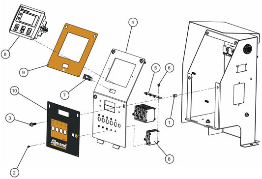 GR Series Night-Lite Air Cooled - Control Box Deep Sea Controller and Light Switches Assembly Parts By Allmand