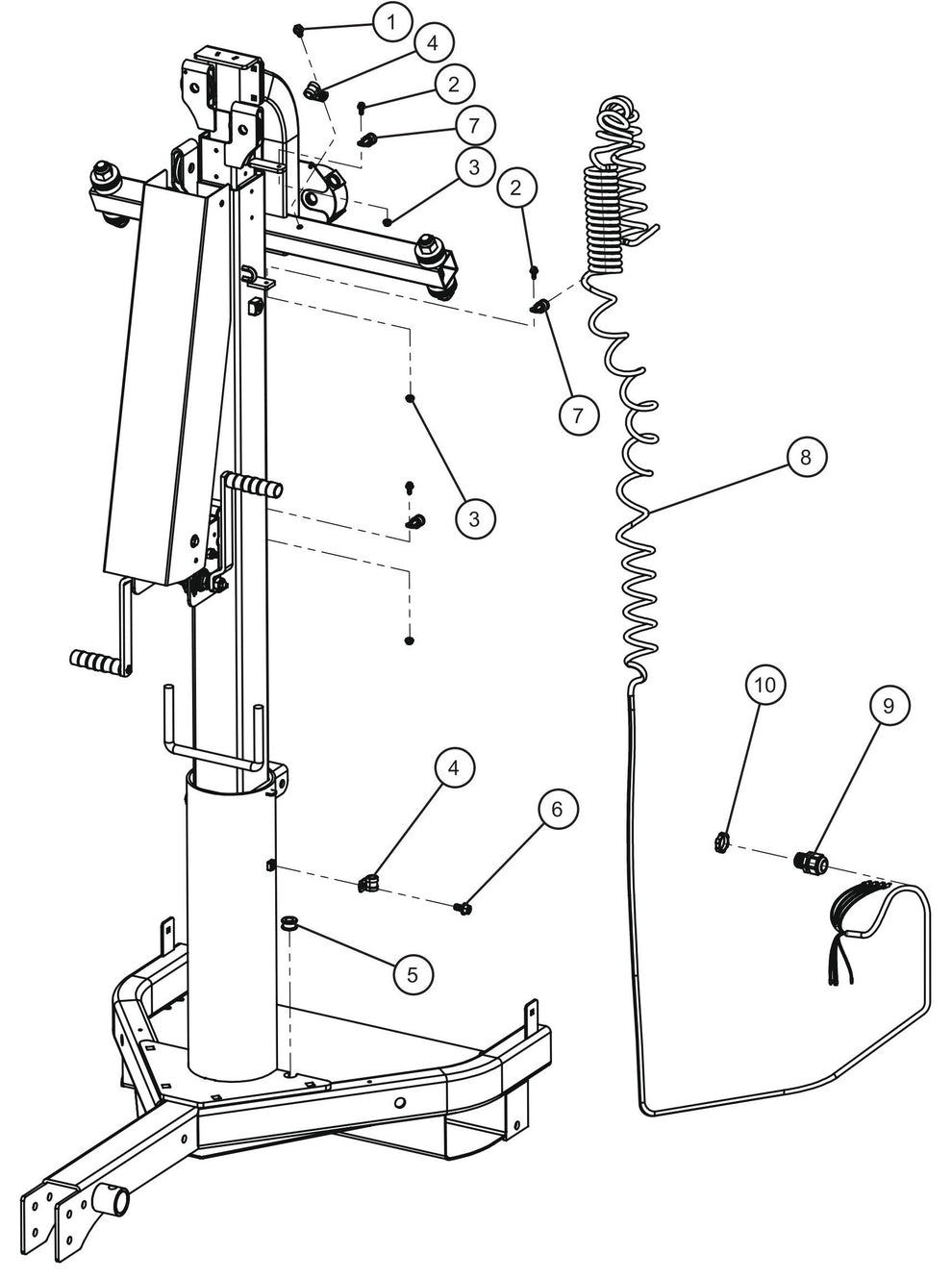 Tower Cord Assembly Parts for GR Series Night-Lite Air Cooled (Sn 25-000001 to 25-999999) by Allmand