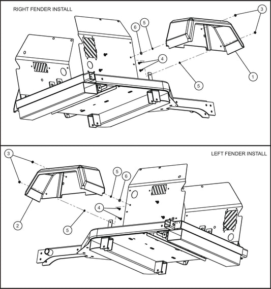 GR Series Night-Lite Air Cooled - Fenders Assembly Parts By Allmand