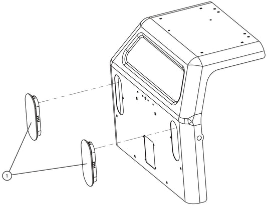 GR Series Night-Lite Air Cooled - Tail Light Hole Covers Assembly Parts By Allmand