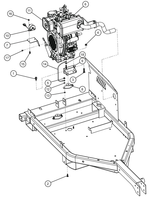GR Series Night-Lite Air Cooled - Yanmar L70W Air-Cooled Diesel Engine (1 of 2) Assembly Parts By Allmand