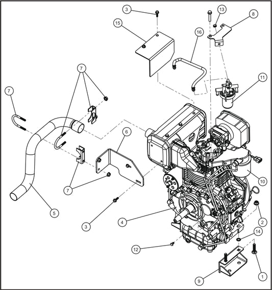 GR Series Night-Lite Air Cooled - Yanmar L70W Air-Cooled Diesel Engine (2 of 2) Assembly Parts By Allmand