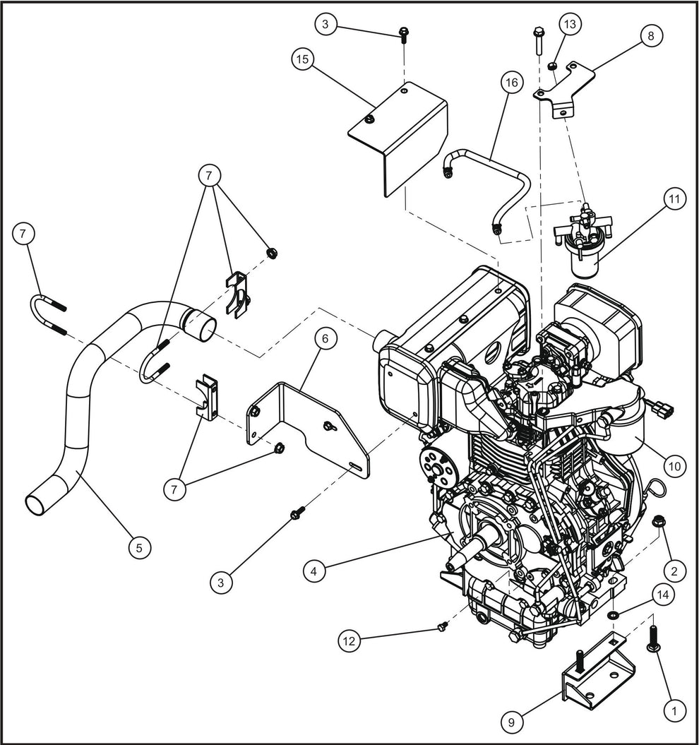 Yanmar L70W Air-Cooled Diesel Engine (2 of 2) Assembly Parts for GR Series Night-Lite Air Cooled (Sn 25-000001 to 25-999999) by Allmand