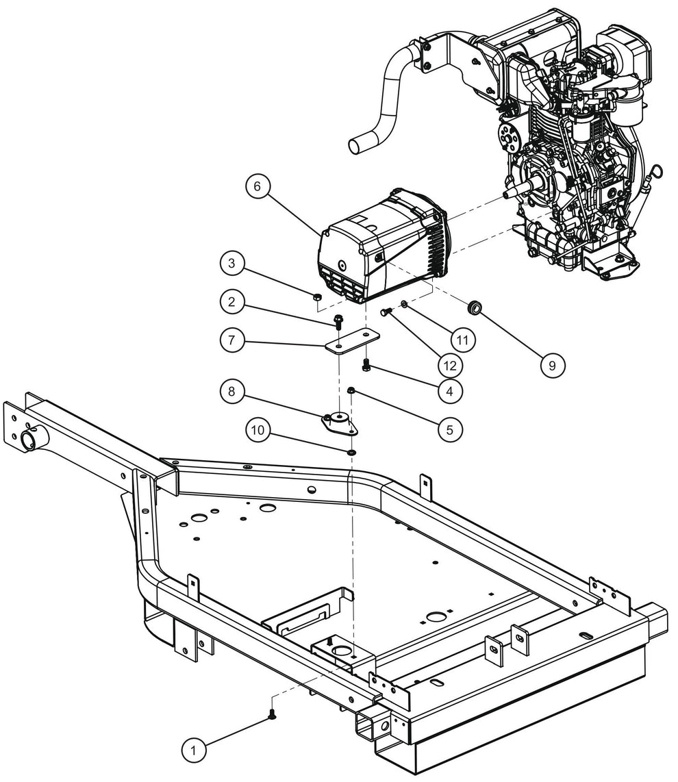 Linz 4.3kW 60Hz Generator Assembly Parts for GR Series Night-Lite Air Cooled (Sn 25-000001 to 25-999999) by Allmand