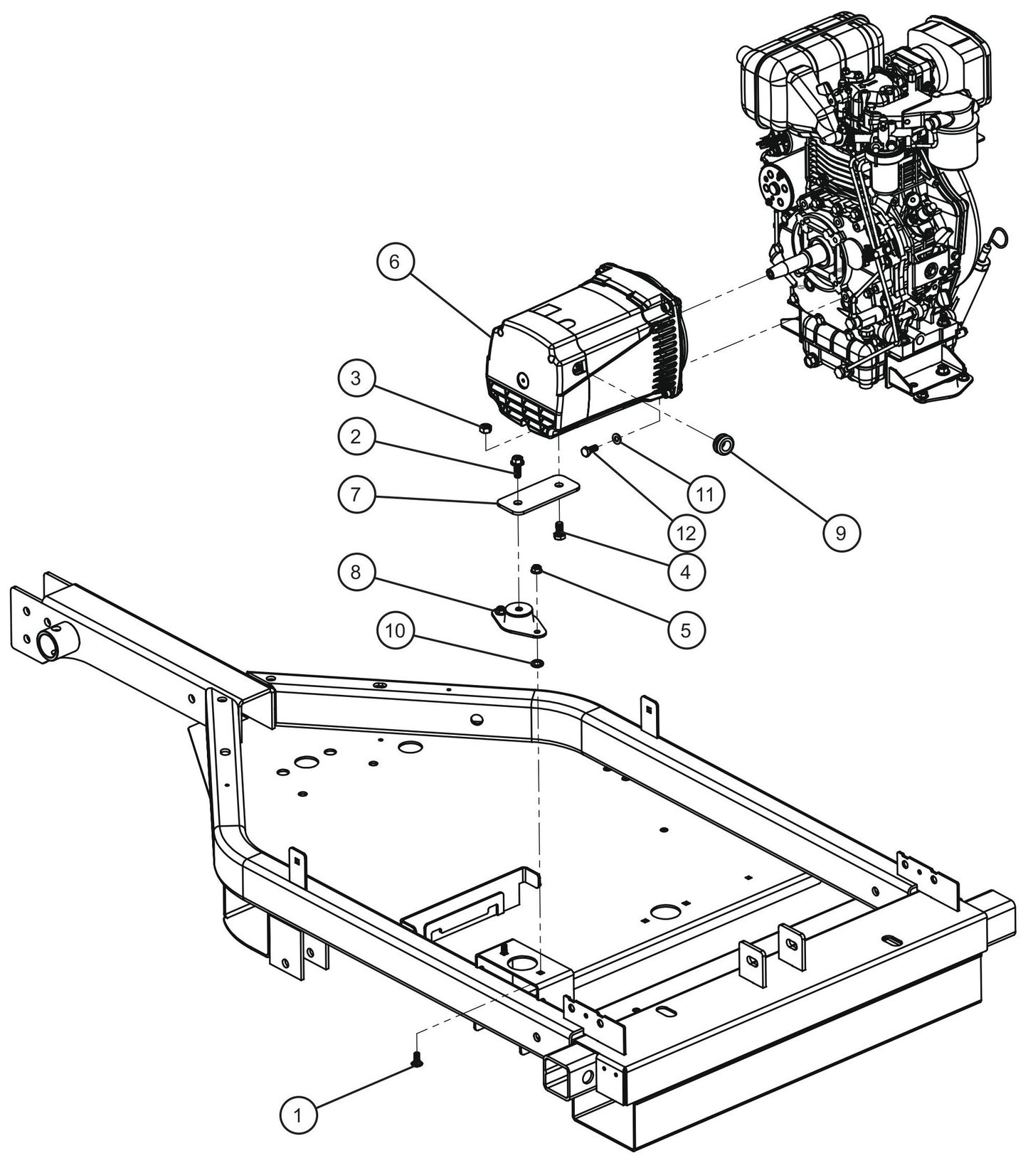 Linz 3.5kW 50Hz Generator Assembly Parts for GR Series Night-Lite Air Cooled (Sn 25-000001 to 25-999999) by Allmand
