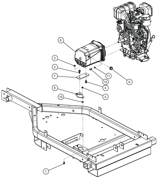 GR Series Night-Lite Air Cooled - Linz 3.5kW 50Hz Generator Assembly Parts By Allmand