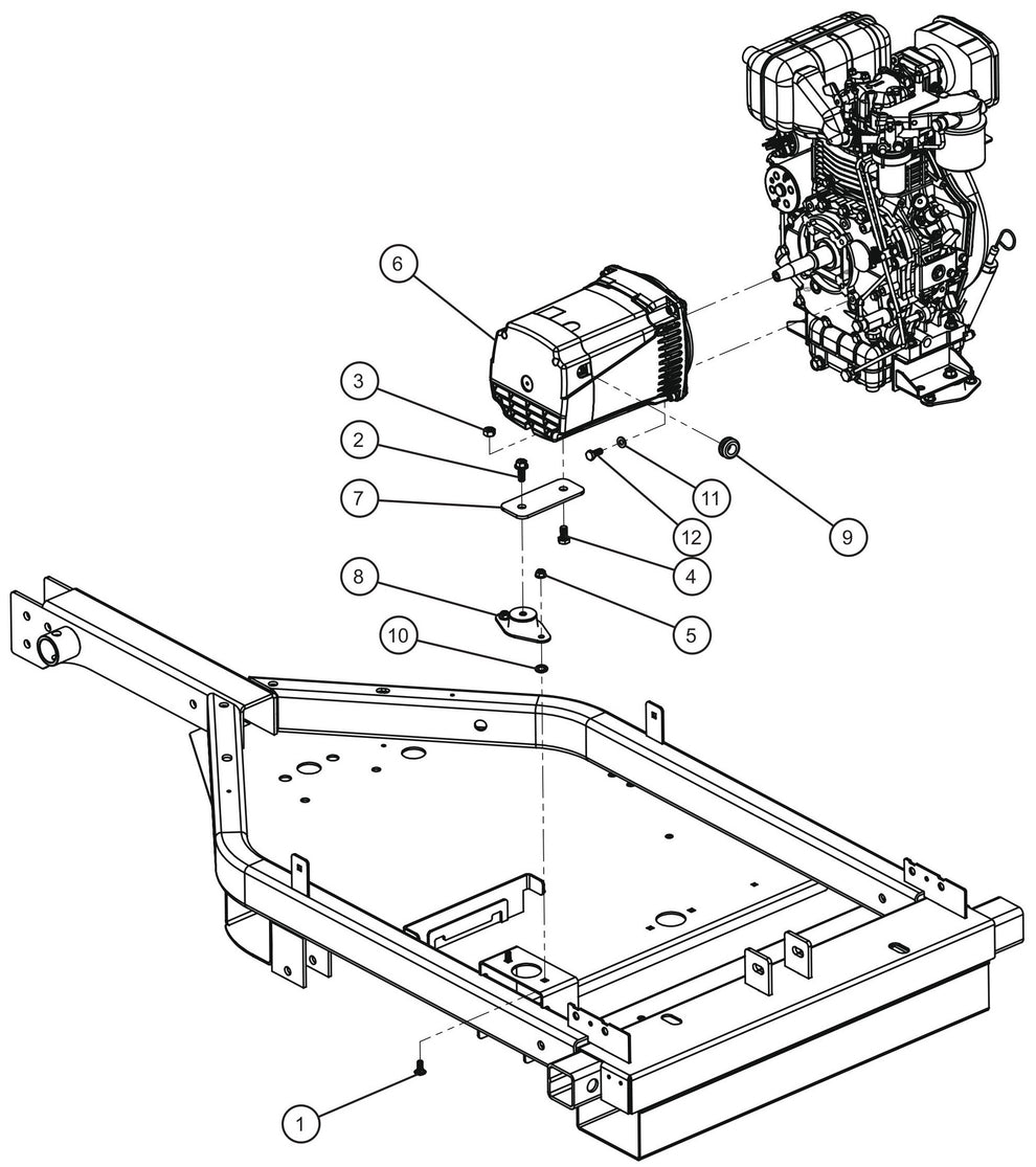 Linz 3.5kW 50Hz Generator Assembly Parts for GR Series Night-Lite Air Cooled (Sn 25-000001 to 25-999999) by Allmand