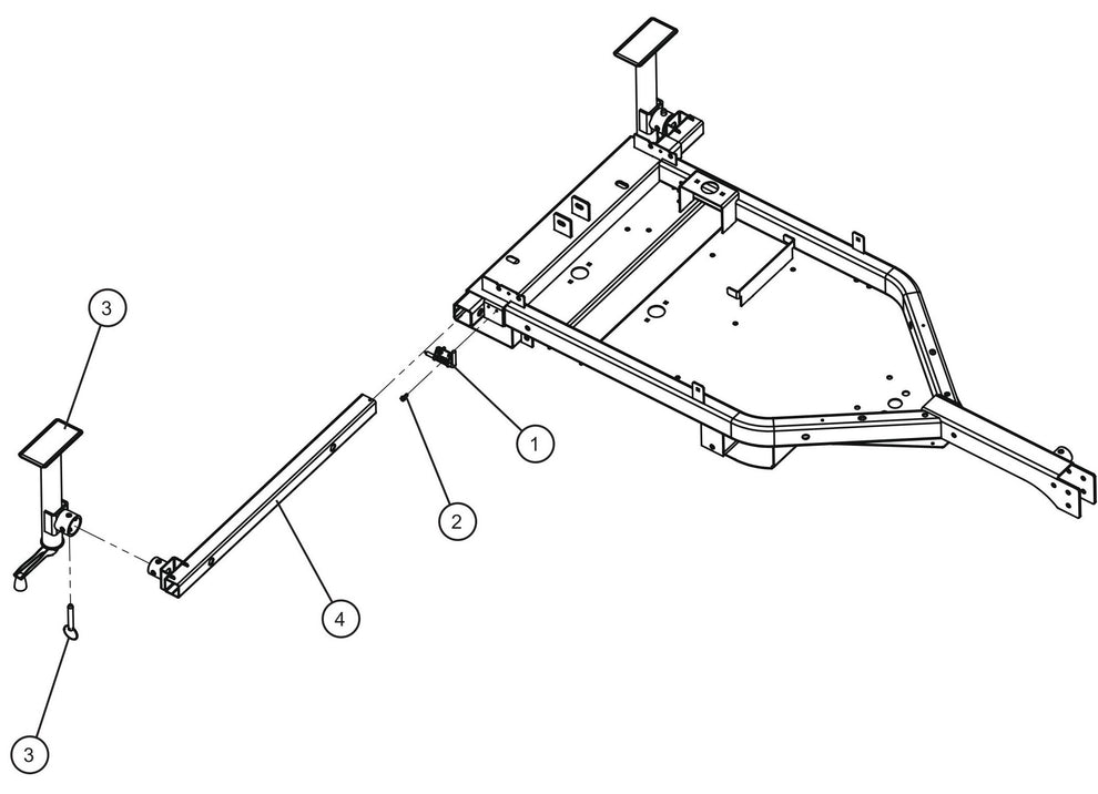 Outriggers Assembly Parts for GR Series Night-Lite Air Cooled (Sn 25-000001 to 25-999999) by Allmand