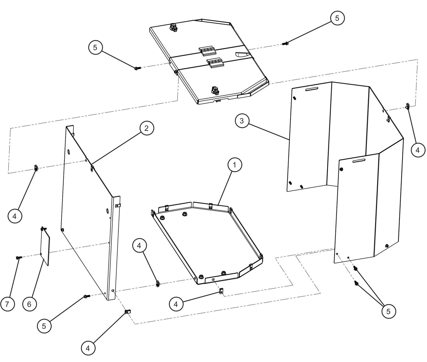 GR Series Night-Lite Chain - Tool Box (1 of 2) Assembly Parts By Allmand
