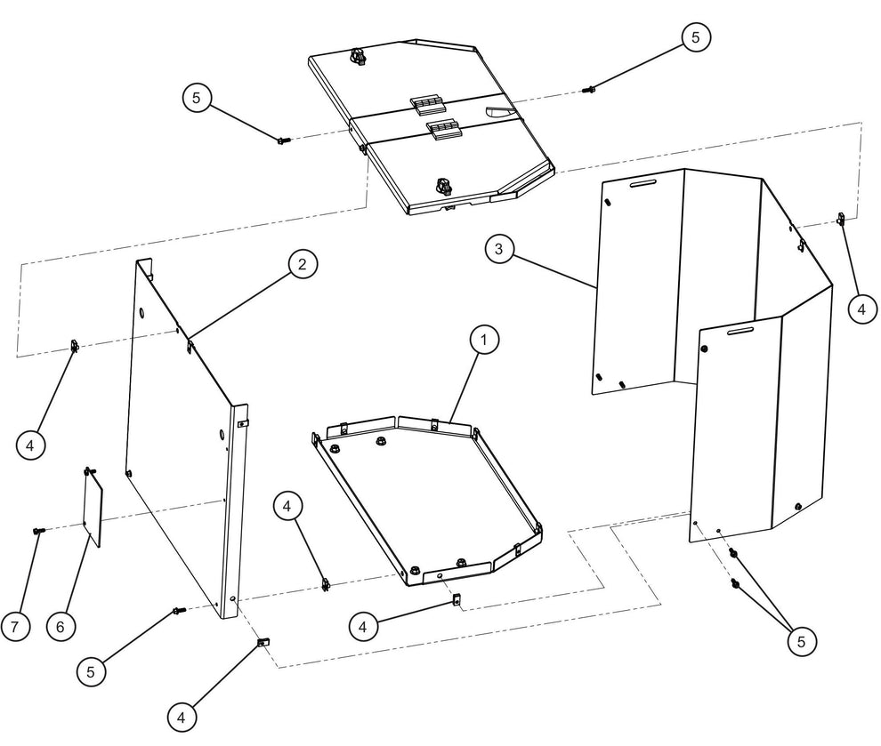 Tool Box (1 of 3) Assembly Parts for GR Series Night-Lite Chain (SN 26-000001 to 26-999999) by Allmand