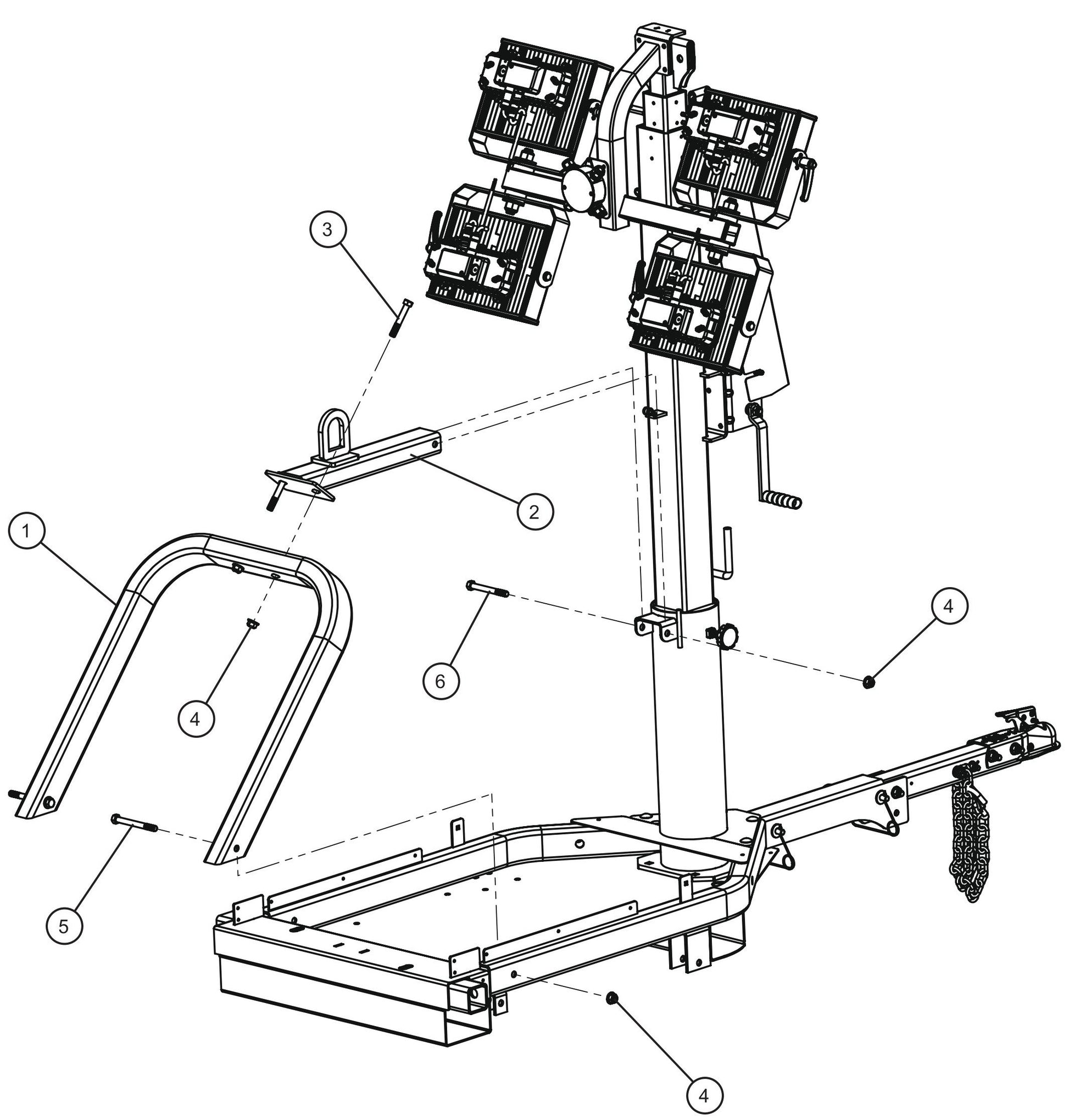 GR Series Night-Lite Chain - Lift Bow Assembly Parts By Allmand