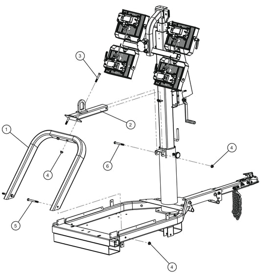 GR Series Night-Lite Chain - Lift Bow Assembly Parts By Allmand