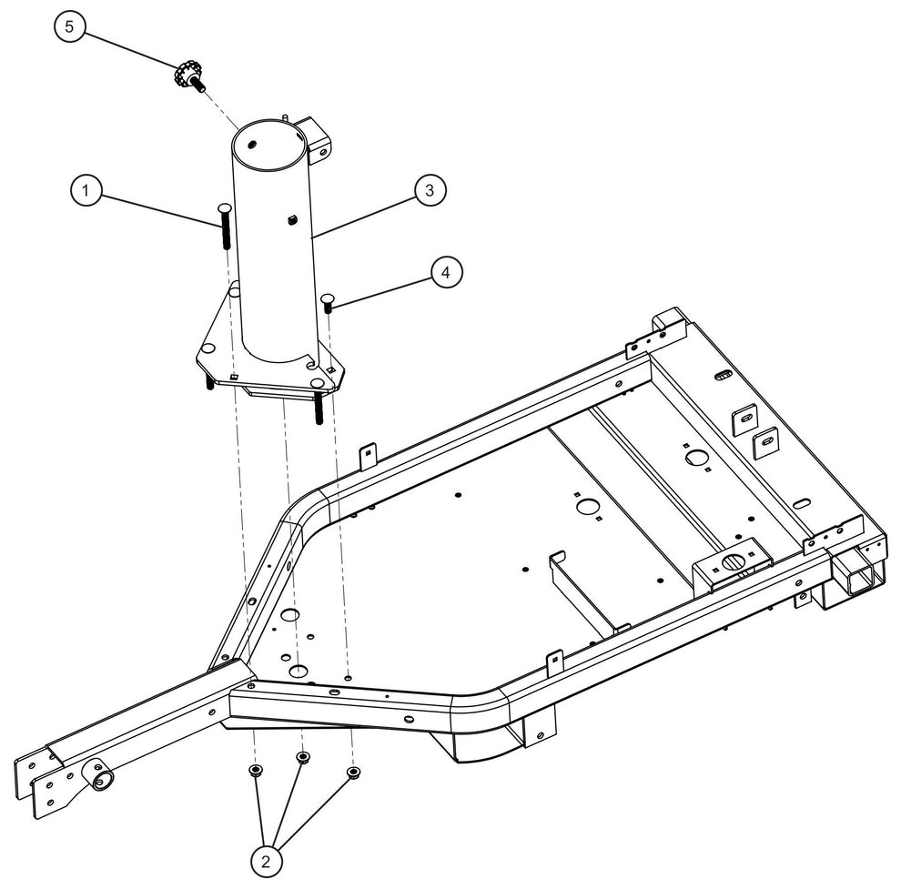 Tower Pedestal Assembly Parts for GR Series Night-Lite Chain (SN 26-000001 to 26-999999) by Allmand