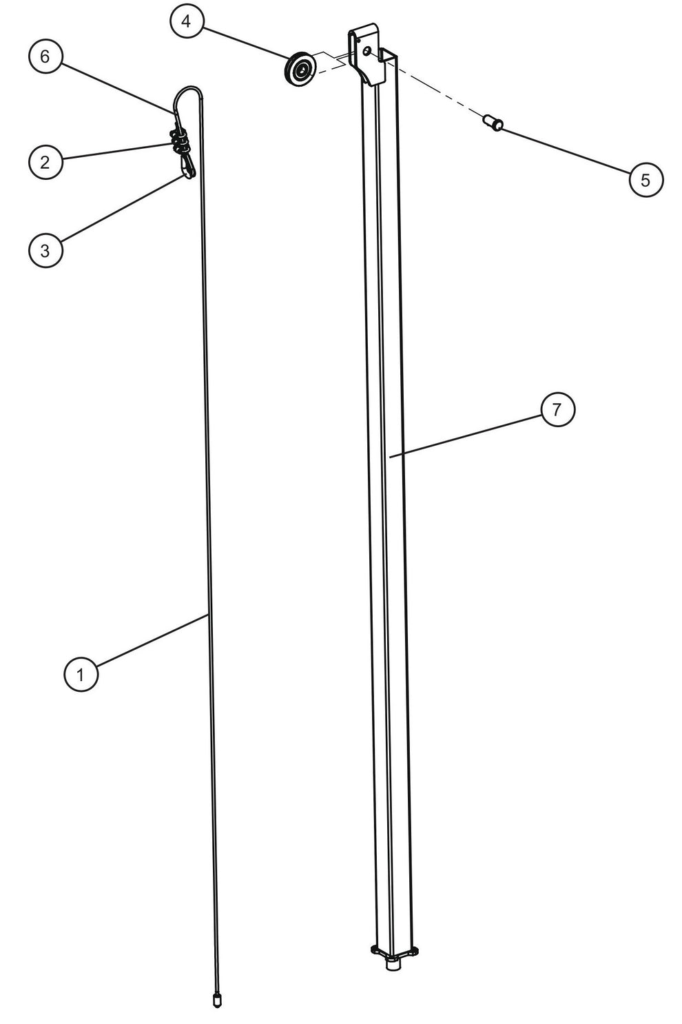 Tower Section 3 Assembly Parts for GR Series Night-Lite Chain (SN 26-000001 to 26-999999) by Allmand