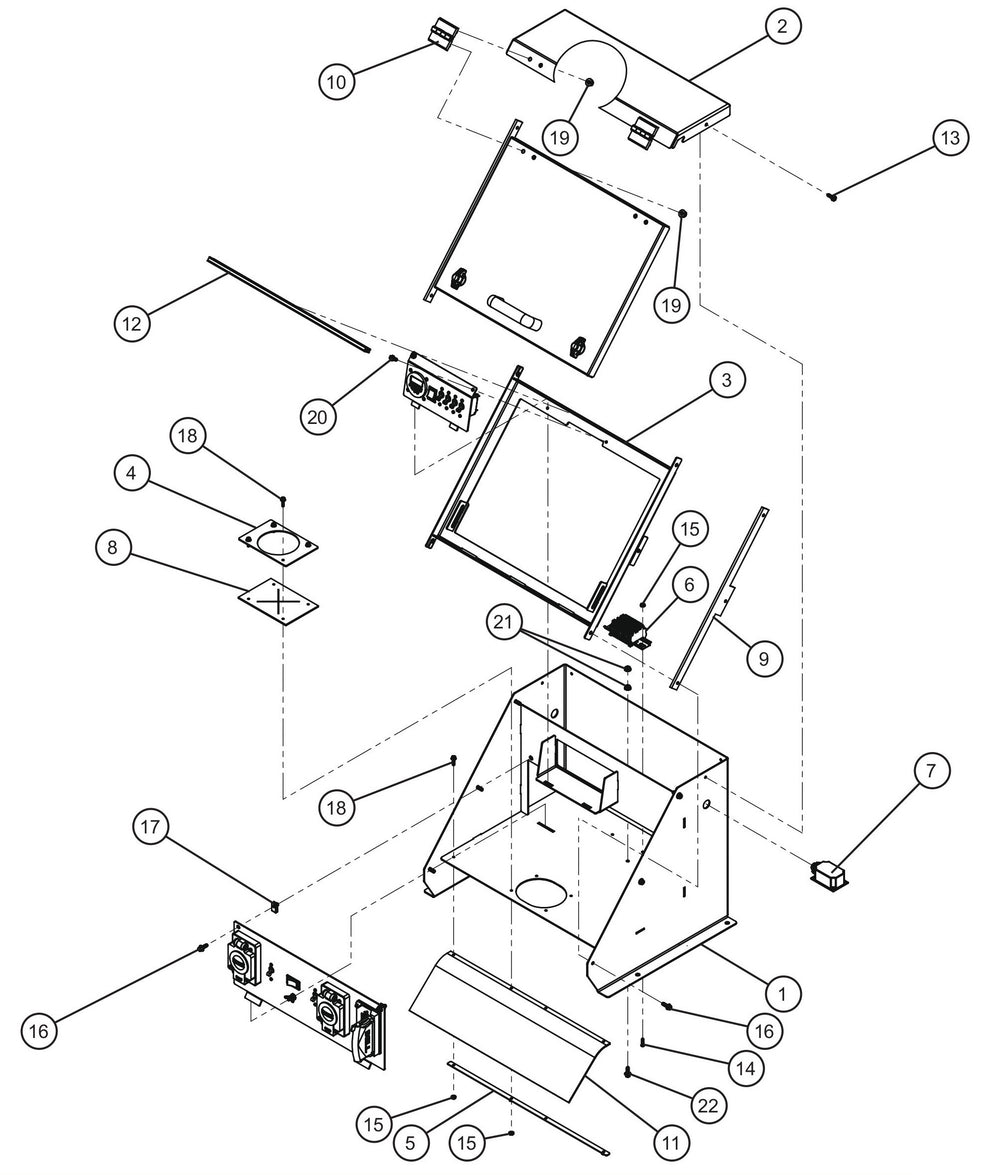 Control Box Assembly Parts for GR Series Night-Lite Chain (SN 26-000001 to 26-999999) by Allmand