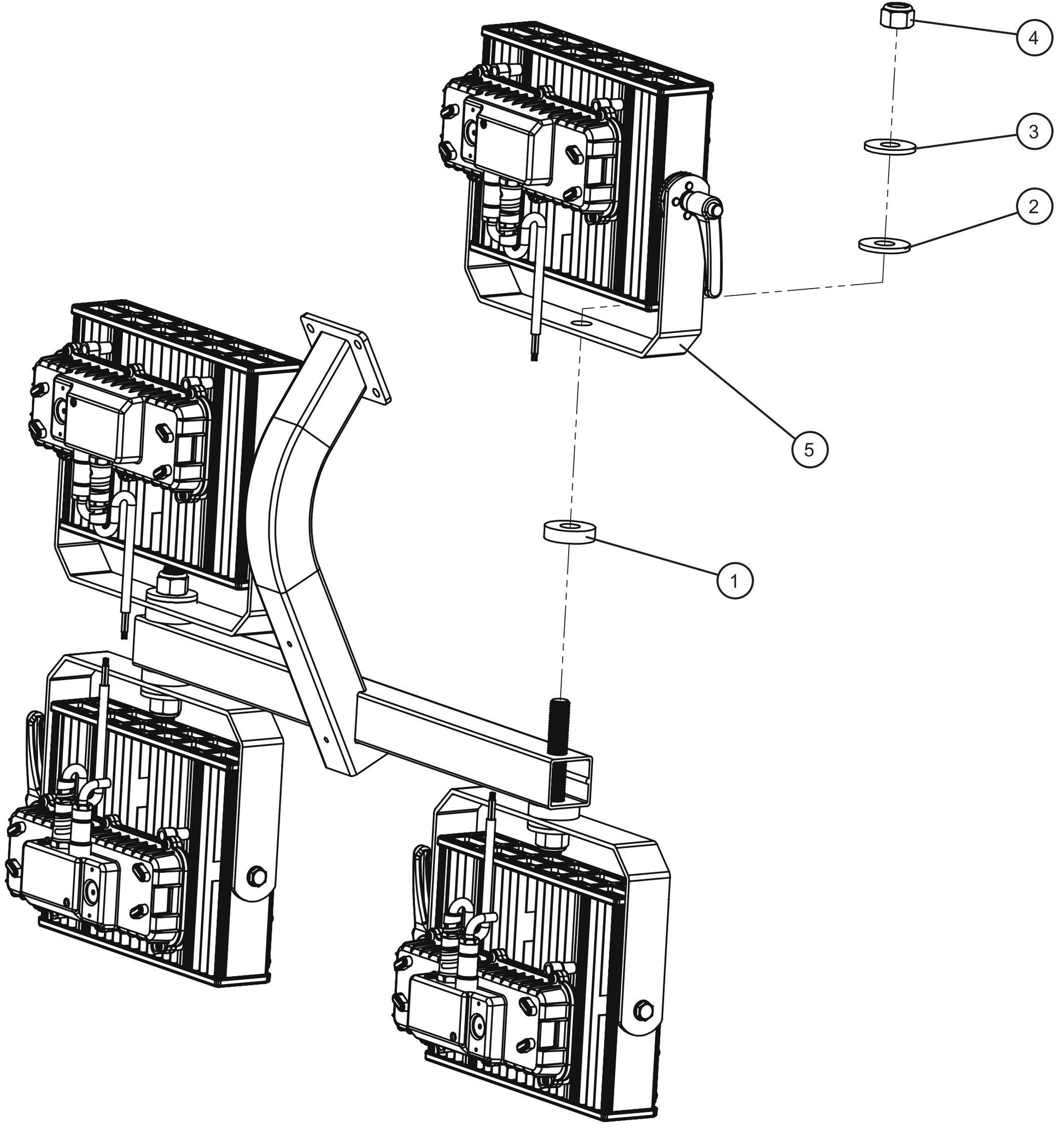 GR Series Night-Lite Chain - 250W LED Lighting Assembly Parts By Allmand