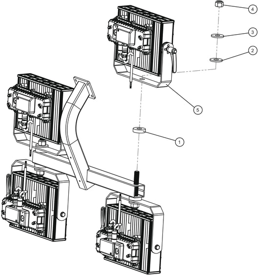 GR Series Night-Lite Chain - 250W LED Lighting Assembly Parts By Allmand