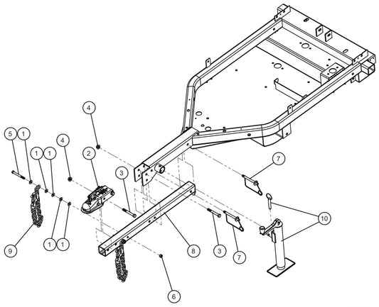 GR Series Night-Lite Chain - Tongue Assembly Parts By Allmand