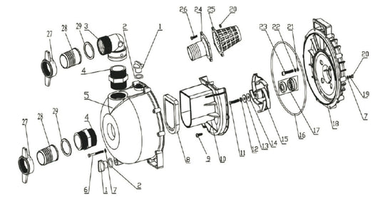 BE NP-2065HR Pump Assembly Parts by BE Power Equipment