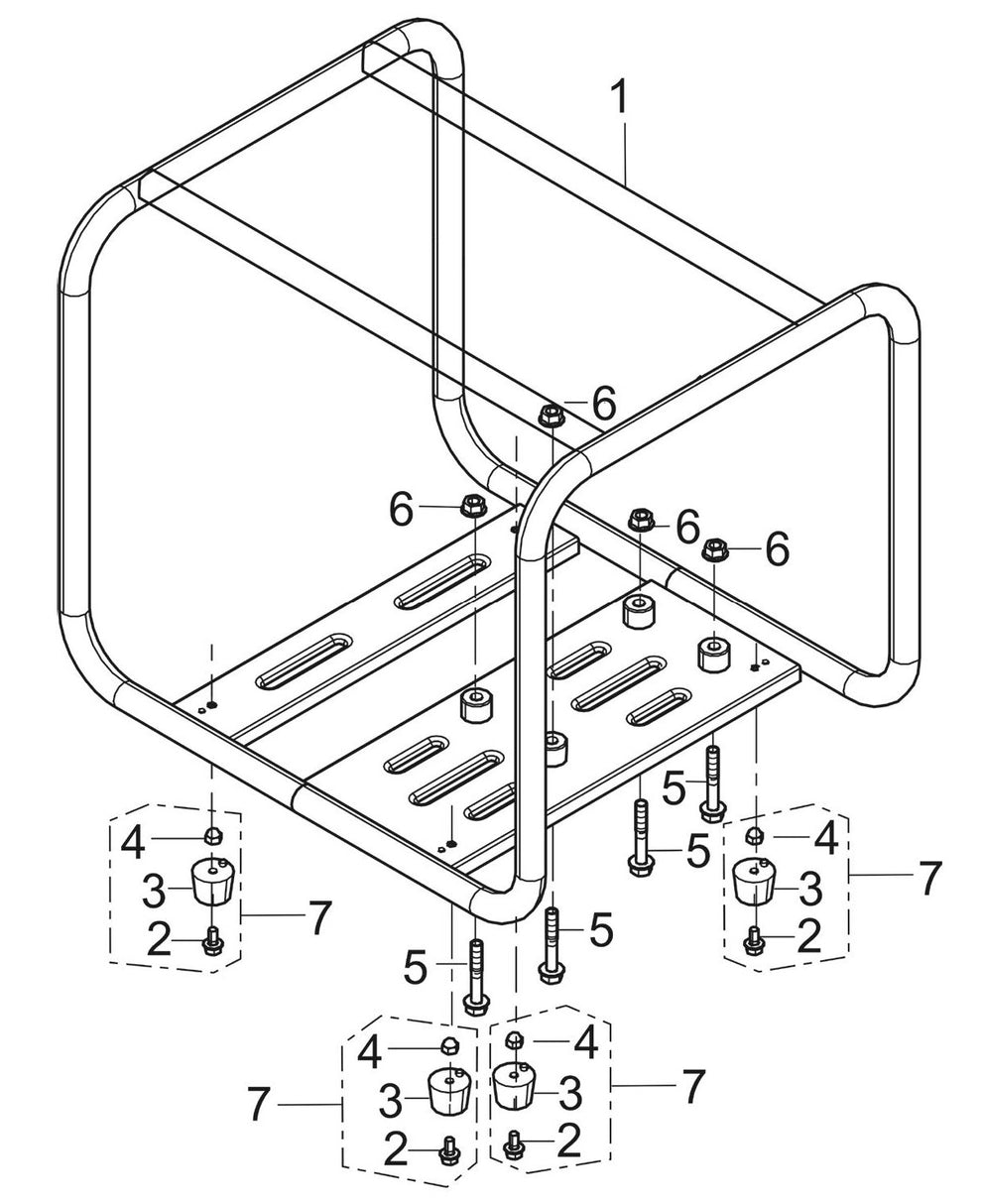 BE NP-2070R Frame Assembly Parts by BE Power Equipment