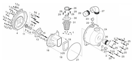 BE NP-3070R Water Pump Assembly Parts by BE Power Equipment