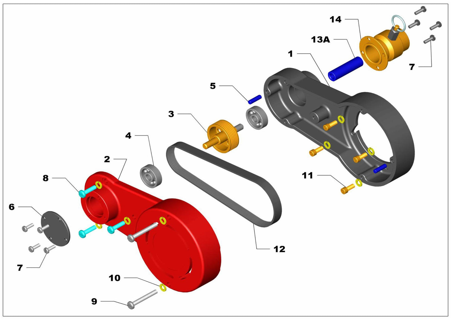 PRO50 4-Stroke Transmission Assembly Parts