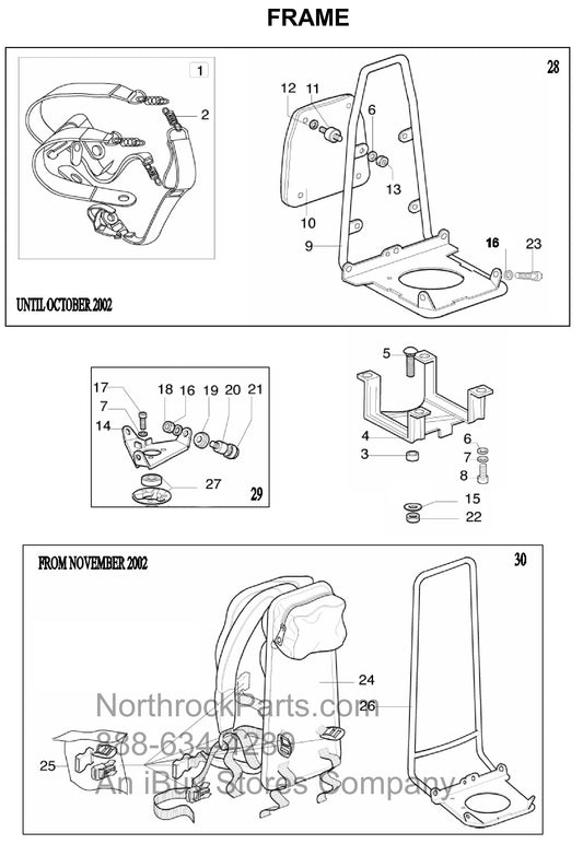 PRO50 2-Stroke Frame Assembly Parts