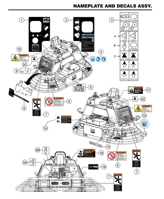 HTXD6I Nameplate and Decals Assembly